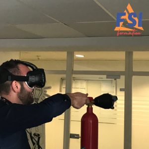 Innovations bloc la réalité virtuelle incendie - évacuation E