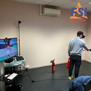 Innovations bloc la réalité virtuelle incendie - évacuation H